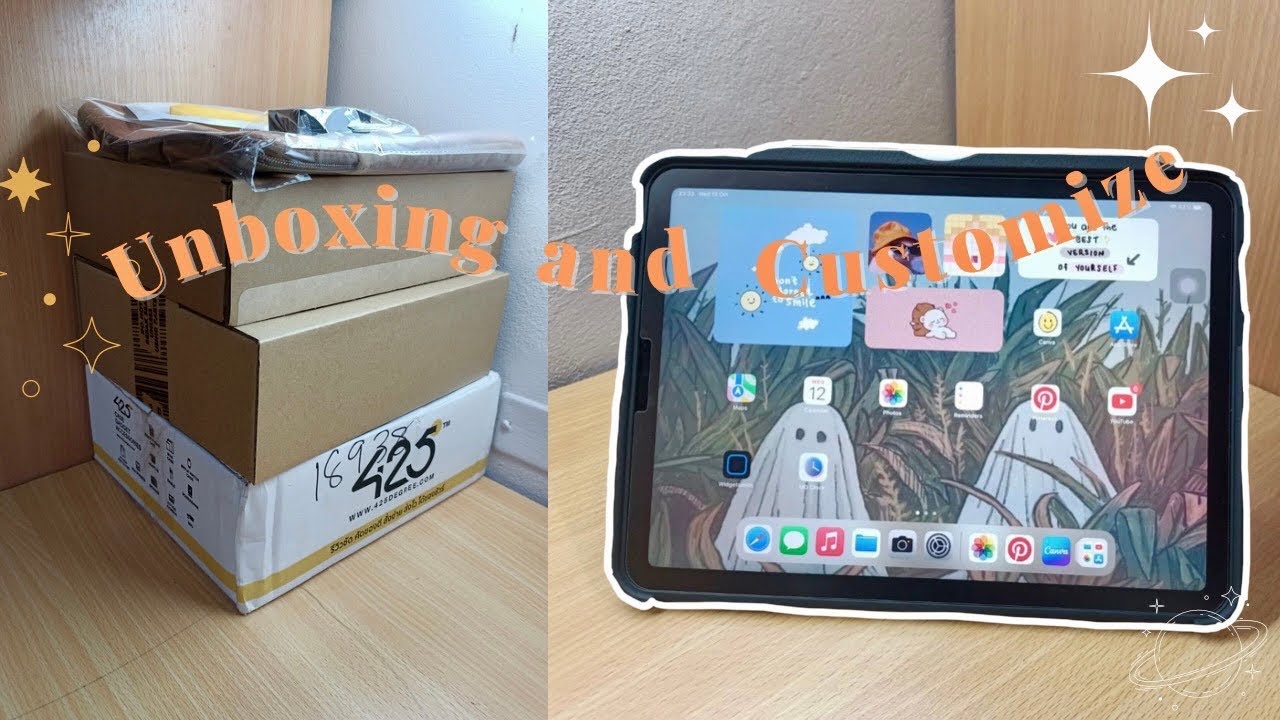 Unboxing and customize my new iPad air 5 📦(This is my first time unboxing....)
