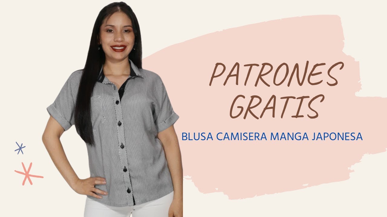 BLUSA CAMISERA MANGA JAPONESA/paso a paso/Corte y confección/Idea de negocio/Moldes gratis