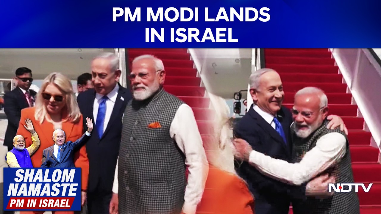 PM Modi In Israel | PM Modi Lands In Israel, Netanyahu Receives Him
