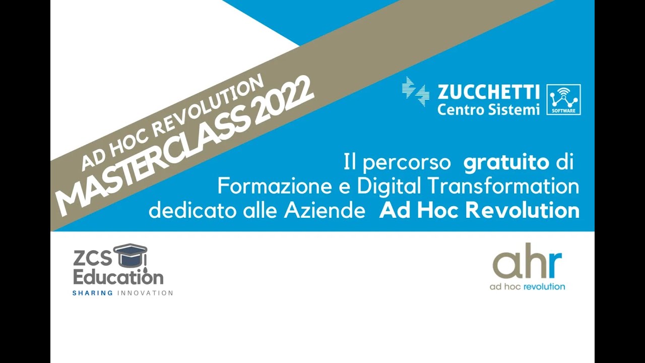 Ad Hoc Revolution Masterclass 2022  la Contabilità con Ad Hoc Revolution