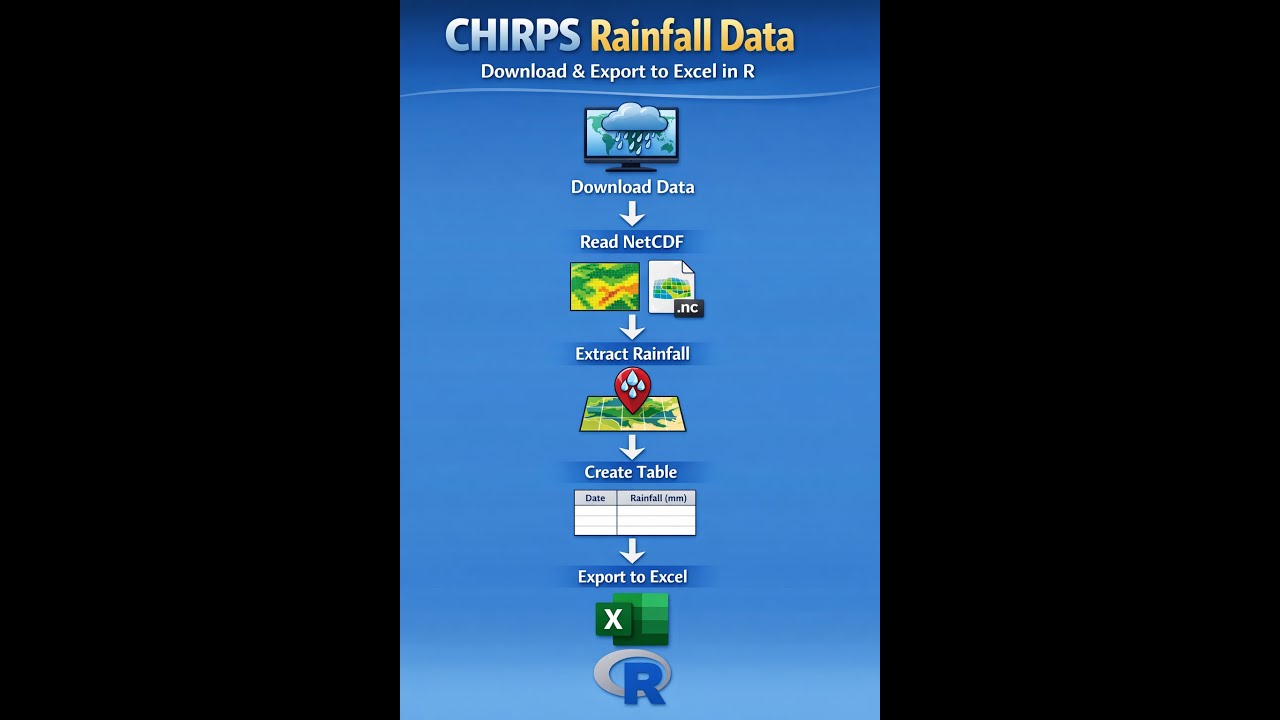 Downloading CHIRPS Rainfall Data and Exporting to Excel Using R.