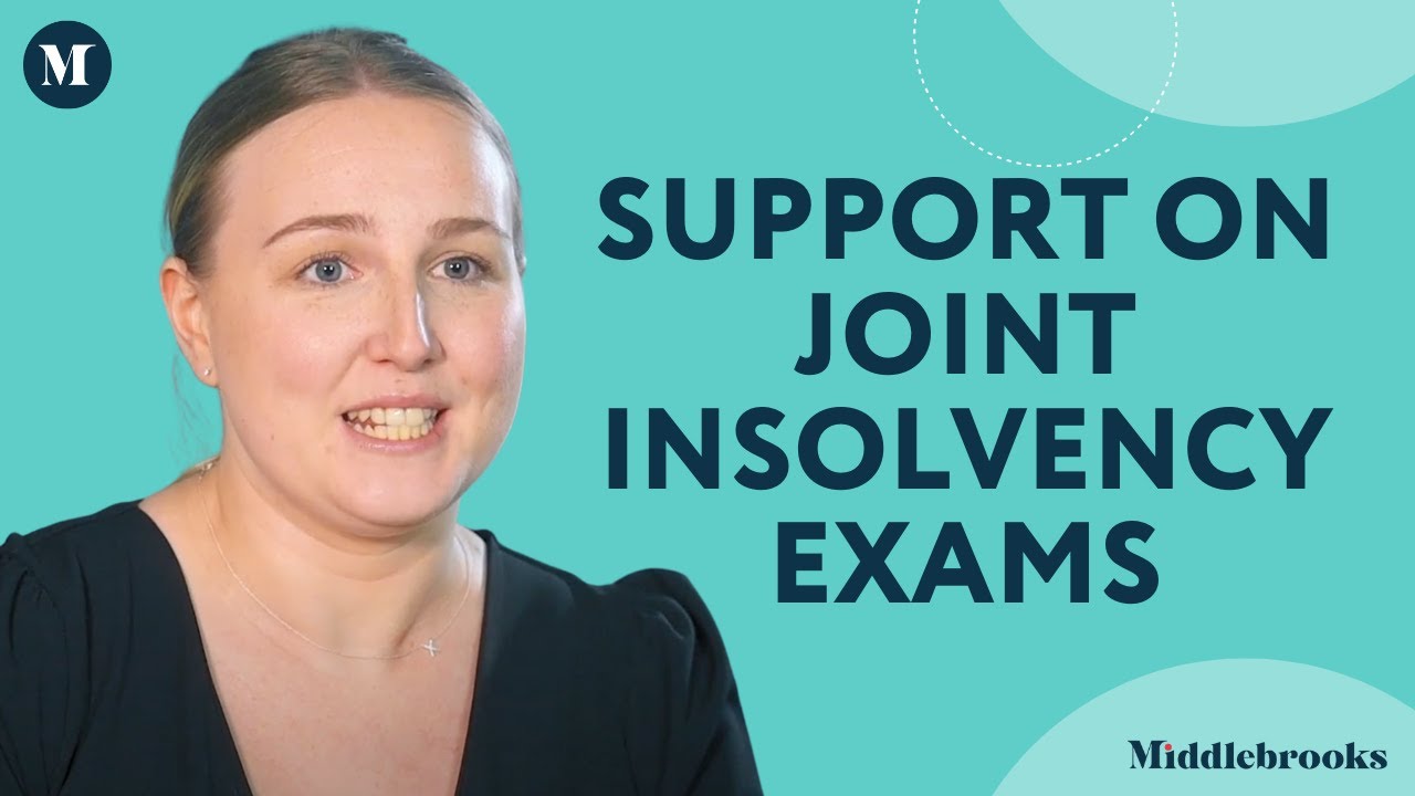Watch Katie's Story On Being Supported By Middlebrooks for Joint Insolvency Exams