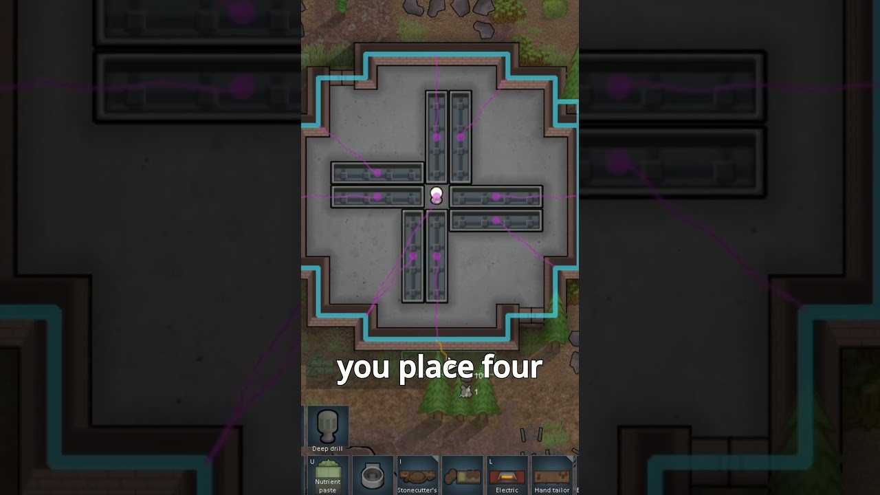 BEST HYDROPONICS LAYOUT IN RIMWORLD  #facts #gaming #rimworldfullrelease #rimworld#projectzomboid