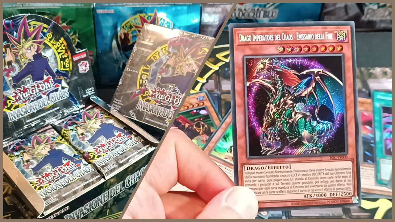 APRO un'altra BOX di INVASIONE DEL CHAOS! Apertura Display Yu-Gi-Oh! Drago Imperatore Del Chaos!