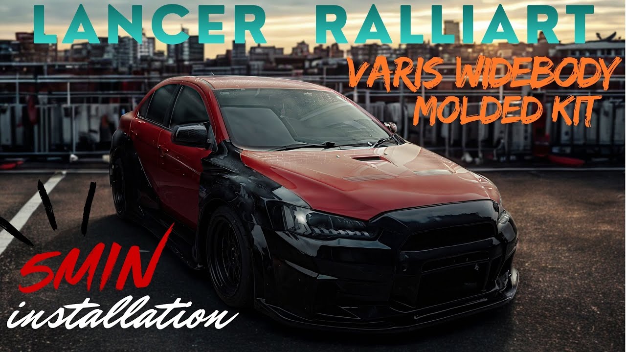 Installation of VARIS V3 WIDEBODY LANCER RALLIART in 5MIN!! (Molded Kit) - Part 1