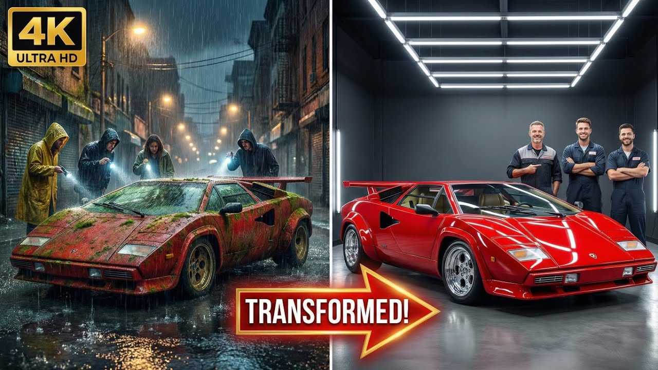 Abandoned Red Lamborghini Found & Fully Restored! 😱 Epic Before & After Transformation in 4K