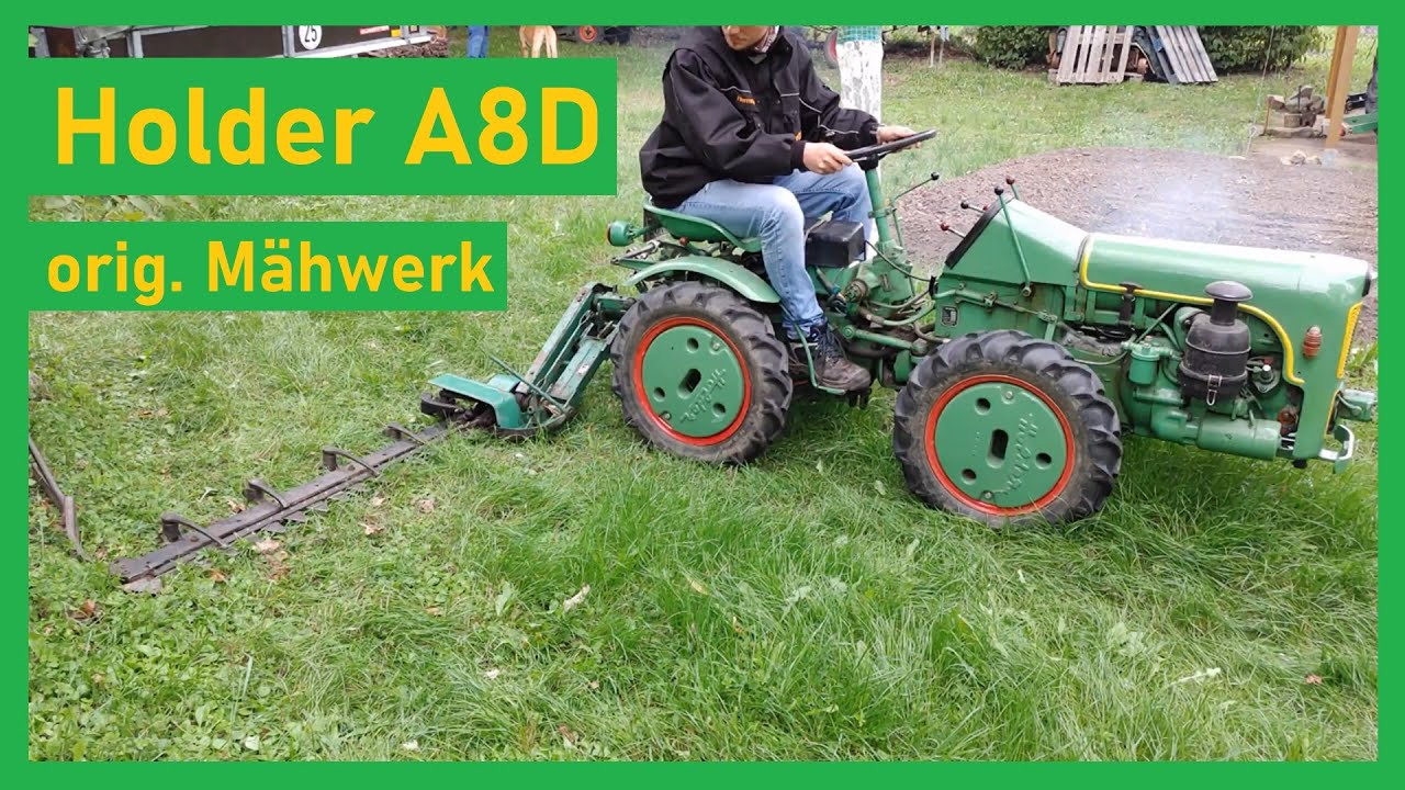 Absolute Rarität! | Holder A8D mit original Doppelmesser-Mähbalken | Hydraulische Aushebung