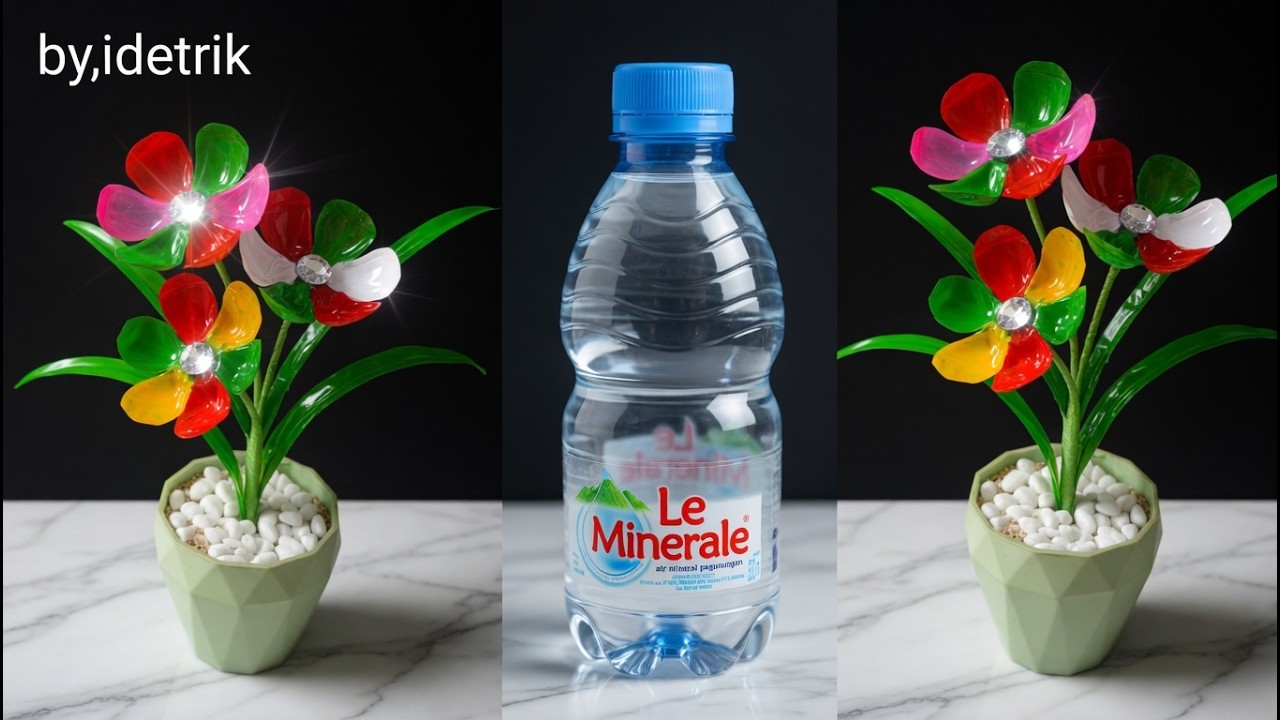 Plastic Bottle Craft || plastic bottle recycle ideas, || Ide kreatif Bunga dari Botol Bekas