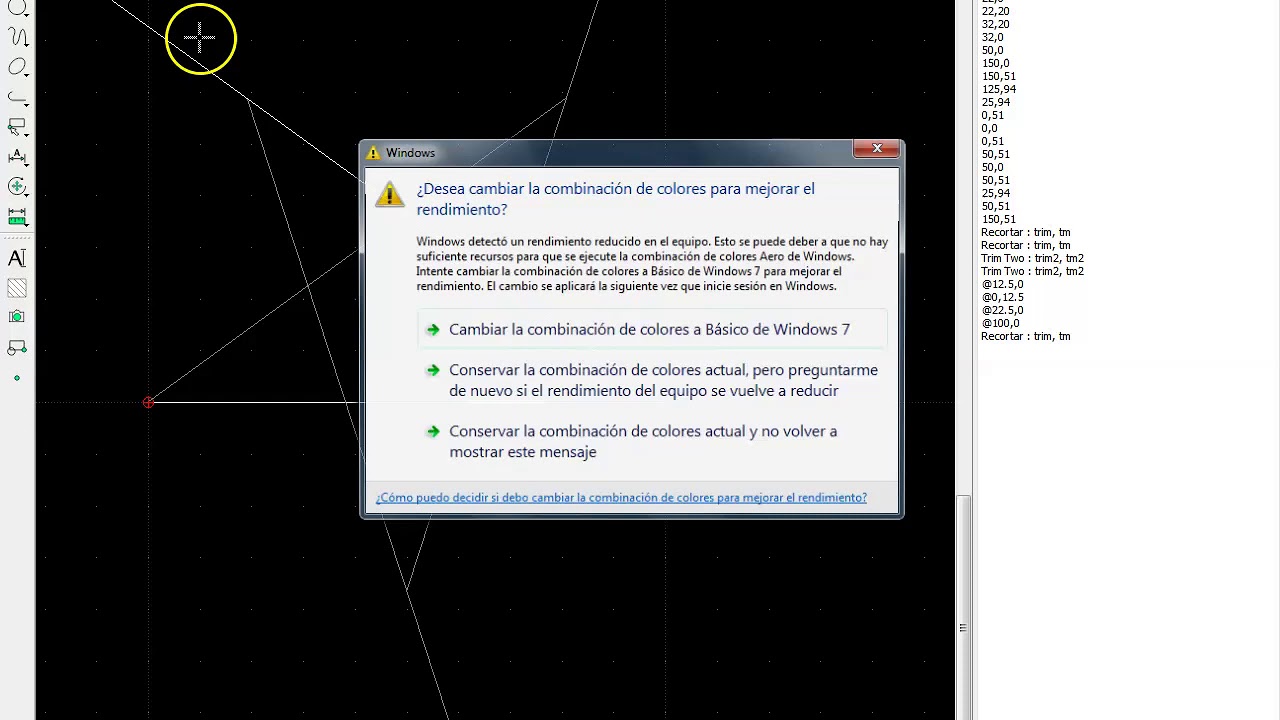 8  Angulo relativo y recortar en LibreCAD