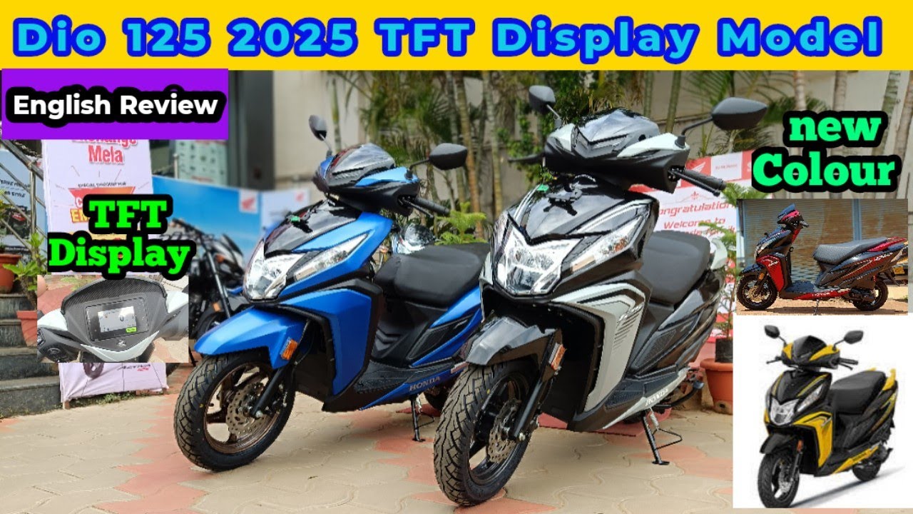 Обзор Honda Dio 125 TFT-дисплей, модель 2025 года, OBD2B STD Disk | Новый цветной английский