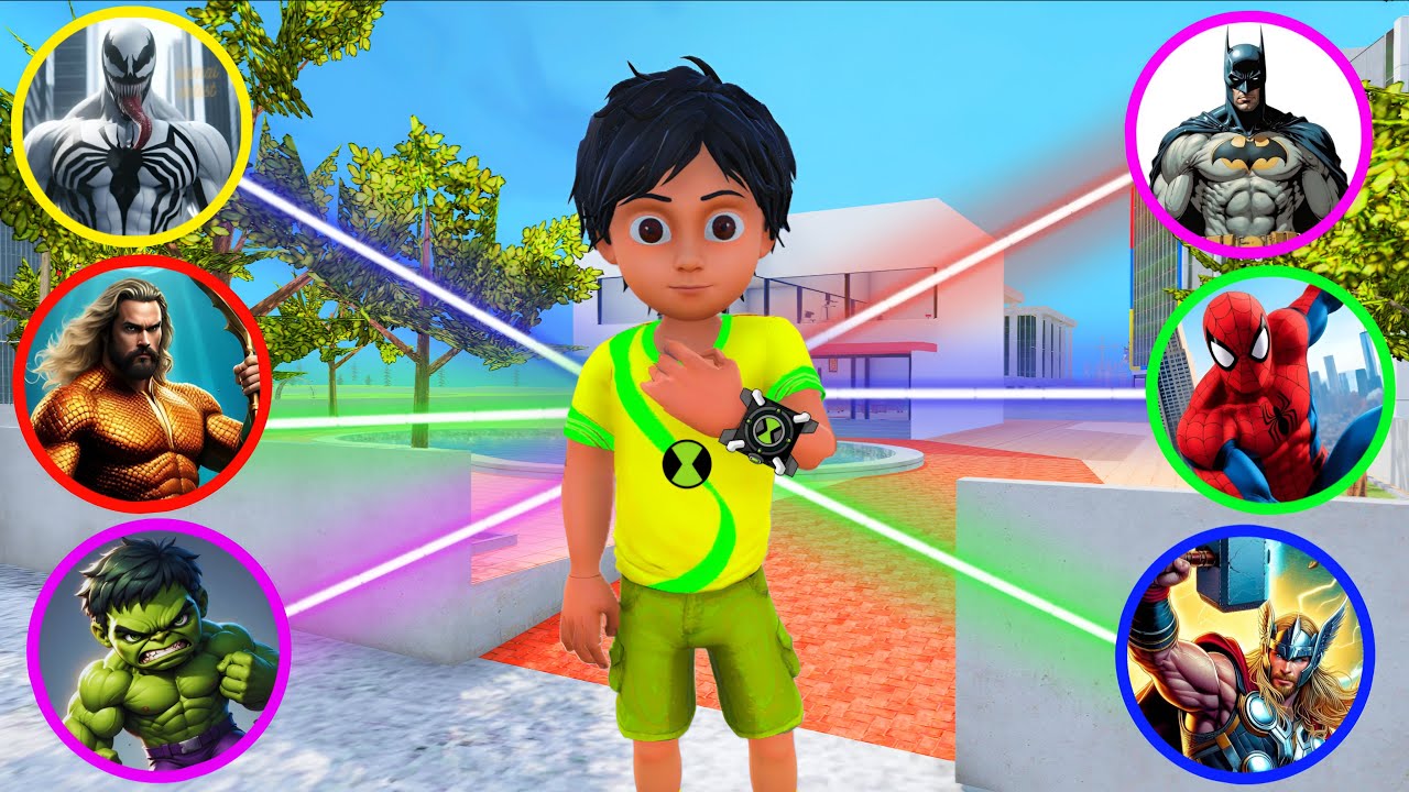 Yellow Shiva Saved All His Friends With The Power Of Superhero IN INDIAN BIKE DRIVING 3D #6