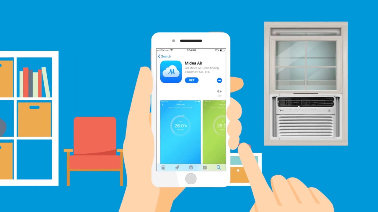 Midea SmartCool Air Conditioner  iOS Set Up for the Midea AIr App
