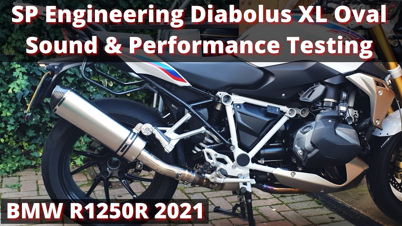 BMW R1250R exhaust sound and performance testing: SP Engineering Diabolus Oval XL