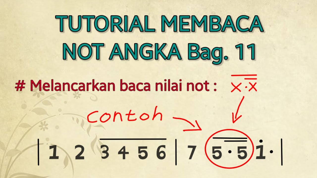 Baca Not Angka - Bagian 11. Materi: Praktik membaca notasi angka