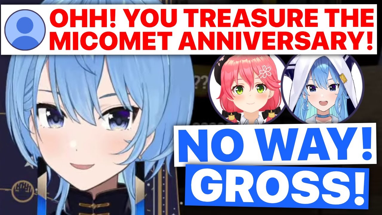 Suisei Being Tsun About MiComet Anniversary (Hoshimachi Suisei & Sakura Miko / Hololive) [Eng Subs]