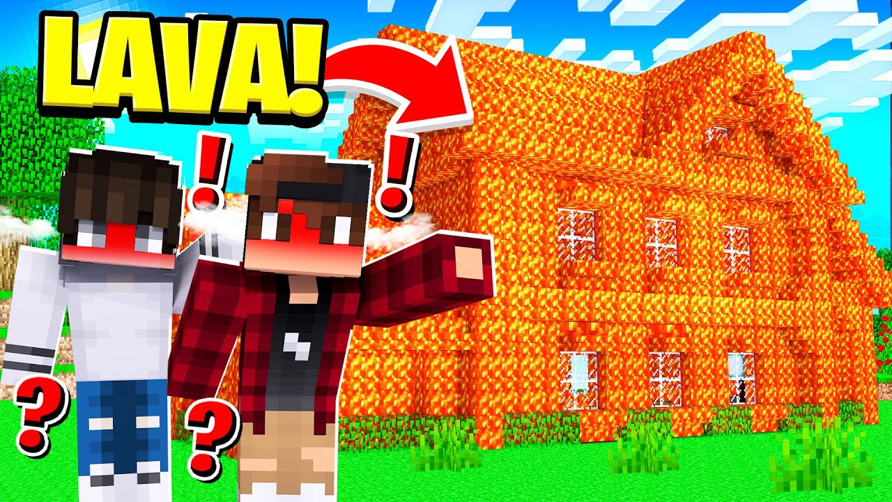 TRASFORMO LA CASA IN LAVA! SCHERZO ai miei amici FE & RED su Minecraft VANILLA!!