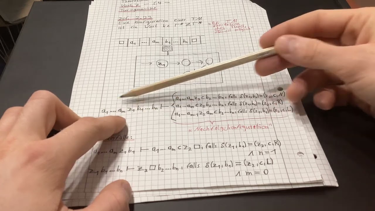 Turingmaschine verstehen (7-Tupel, Konfigurationen usw.) - einfach - Theoretische Informatik - Typ 0