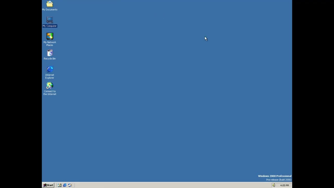 Windows 2000 Beta 3 but with the fake sounds