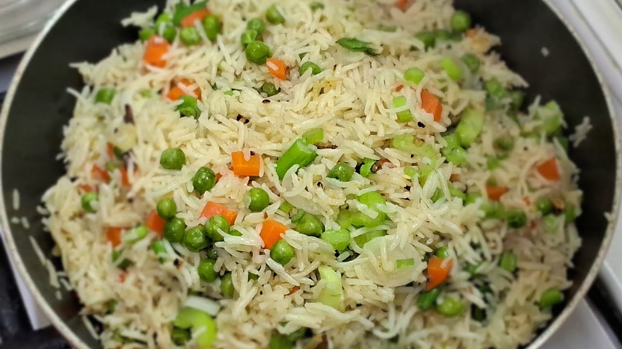 EASY VEGETABLE RICE | QUICK ONE-POT VEG RICE RECIPE | VEG PULAO EASY