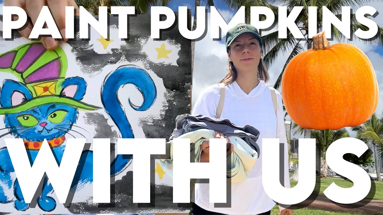 Halloween Crafts and Pumpkin Painting Vlog | Halloween in Hawaii Vlog