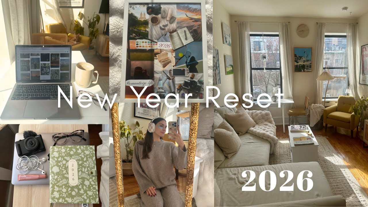 January 2026 Reset ✨ cleaning & decluttering, self-care reset, goal setting & 2026 vision board