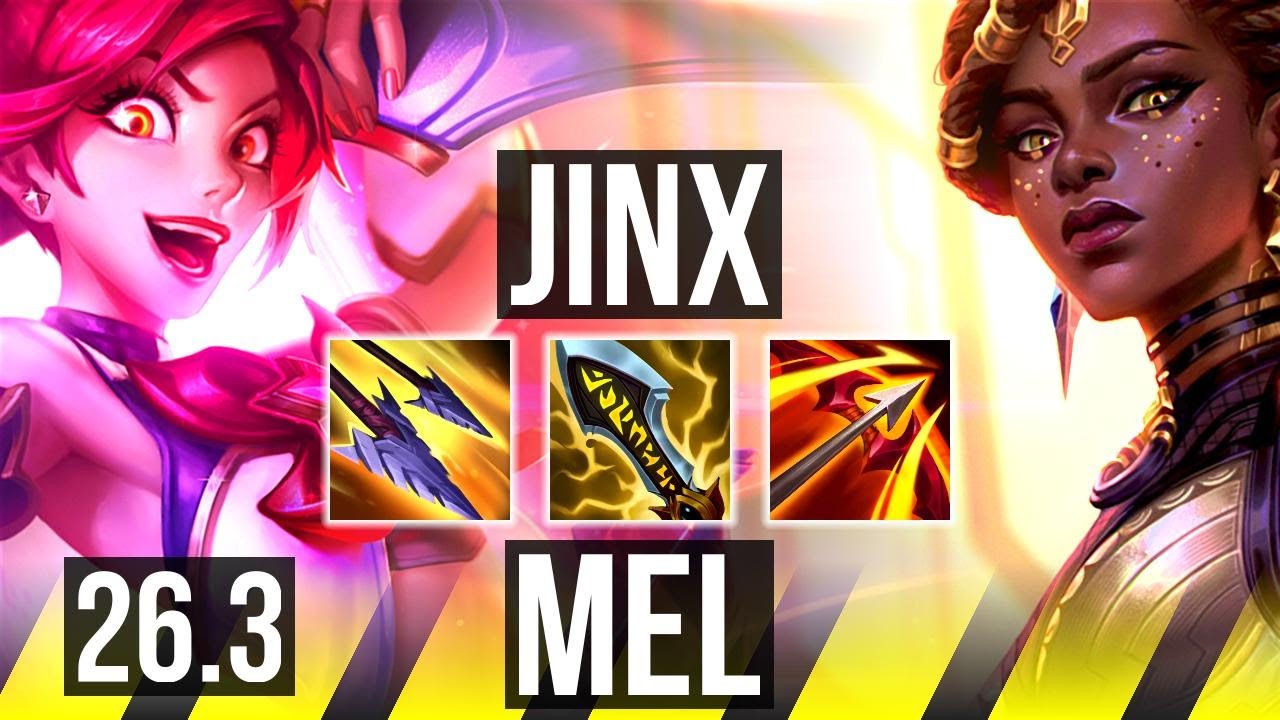 JINX & Blitzcrank vs MEL & Tahm Kench (ADC) | 47K damage | NA Master | 26.3