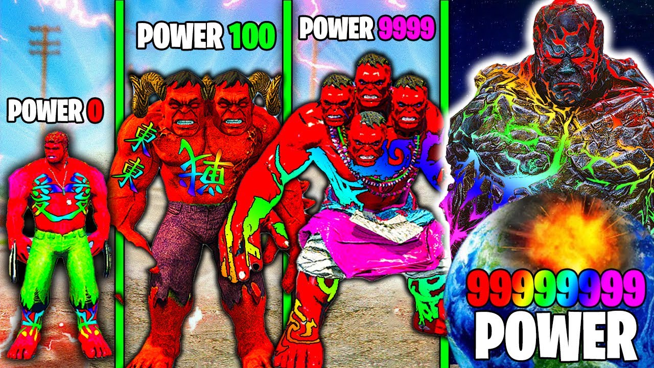 FRANKLIN Drawing WEAKEST To STRONGEST RED HULK In GTA 5!