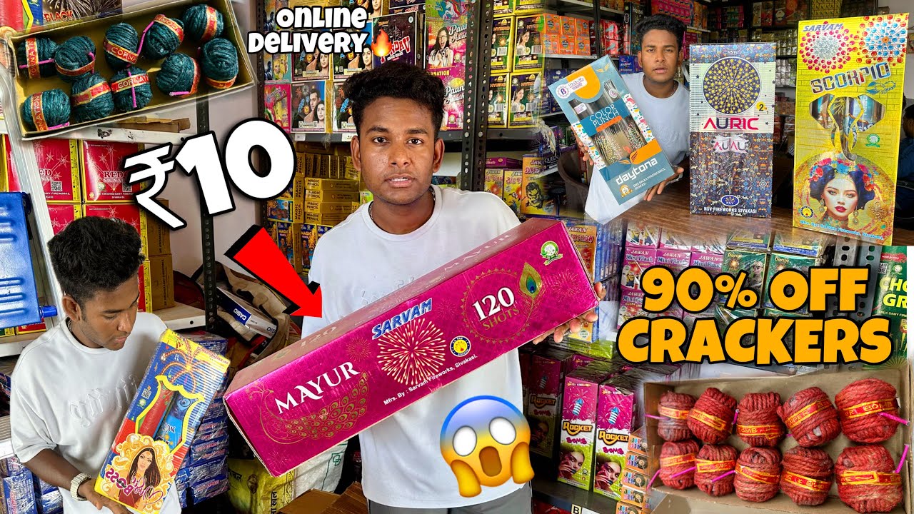 Cheapest Crackers Market 🔥😱- Flat 90% Off | Crackers Factory 2024
