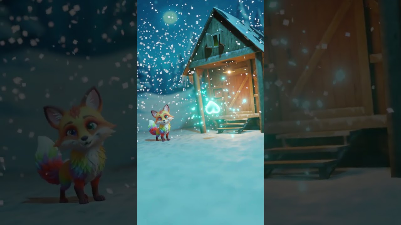3Dloopmusicanimation Rainbow Fox 