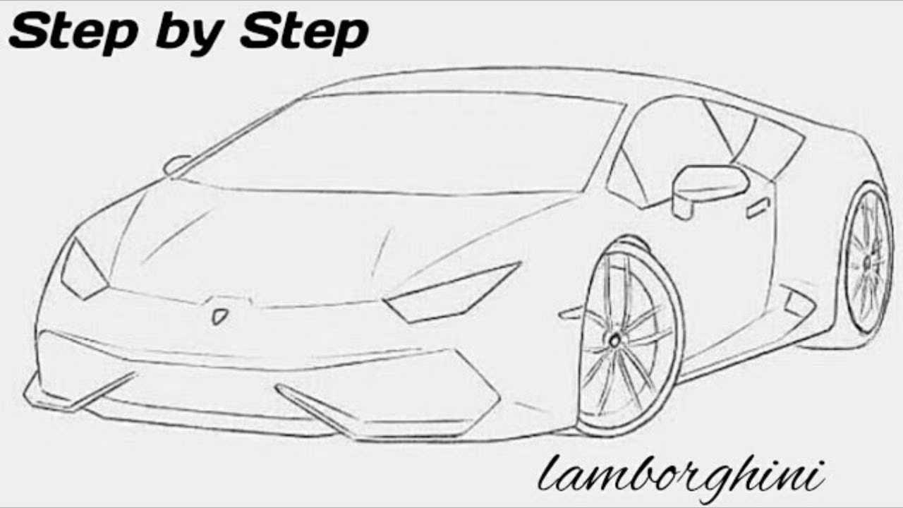 Как нарисовать автомобиль Lamborghini — шаг за шагом || ОЧЕНЬ ЛЕГКО || Арнав Чаудхари
