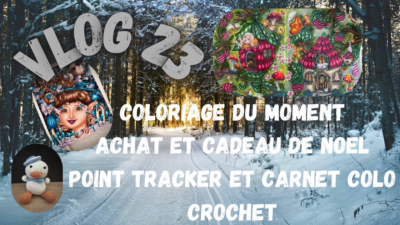 {Vlog} #23 : du coloriage, des achats, mes cadeaux colo de noël, point sur les trackers et crochet.