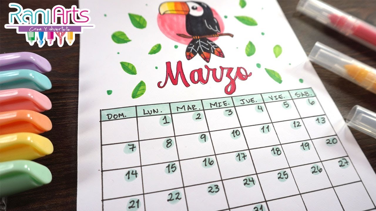CALENDARIO MARZO - BULLET JOURNAL - DIY - MARCH CALENDAR