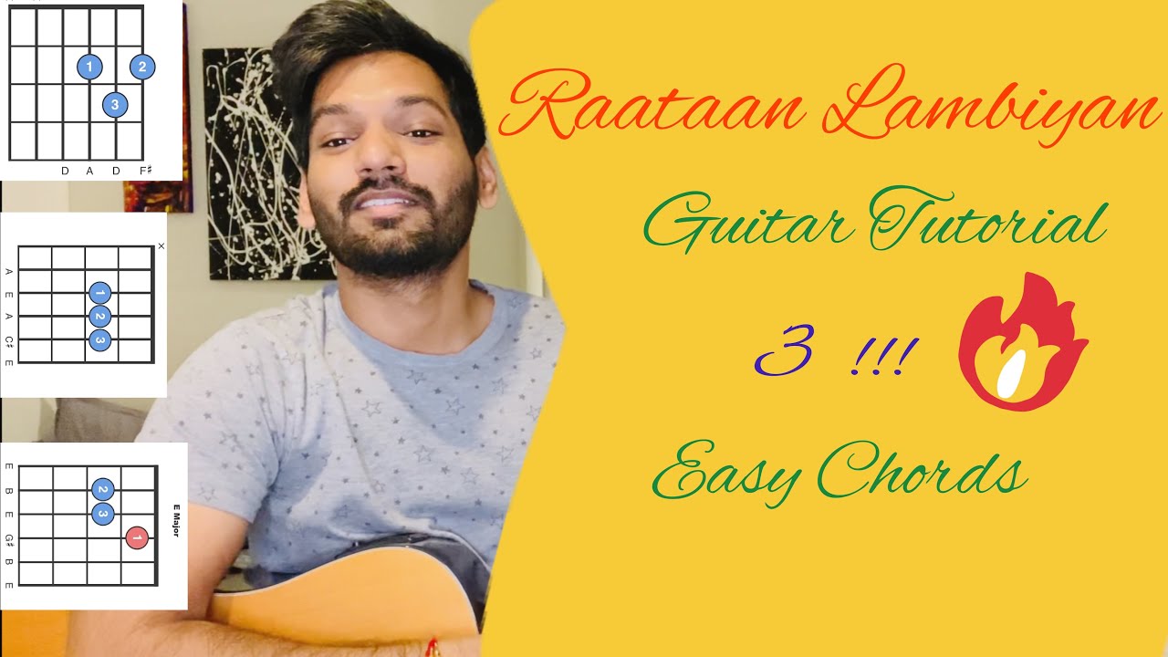 Raataan Lambiyan Guitar Tutorial By Junaid Sheikh | Shershaah |