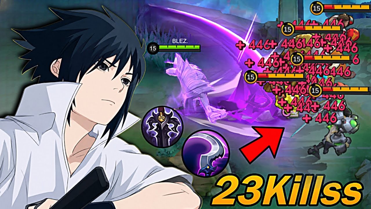 23 KILLSS!! 🔥 SASUKE SUYOU BUILD DEMON HUNTER SWORD AUTO BROKEN CAN'T BEAT META HERO!! (Must Try!!) 