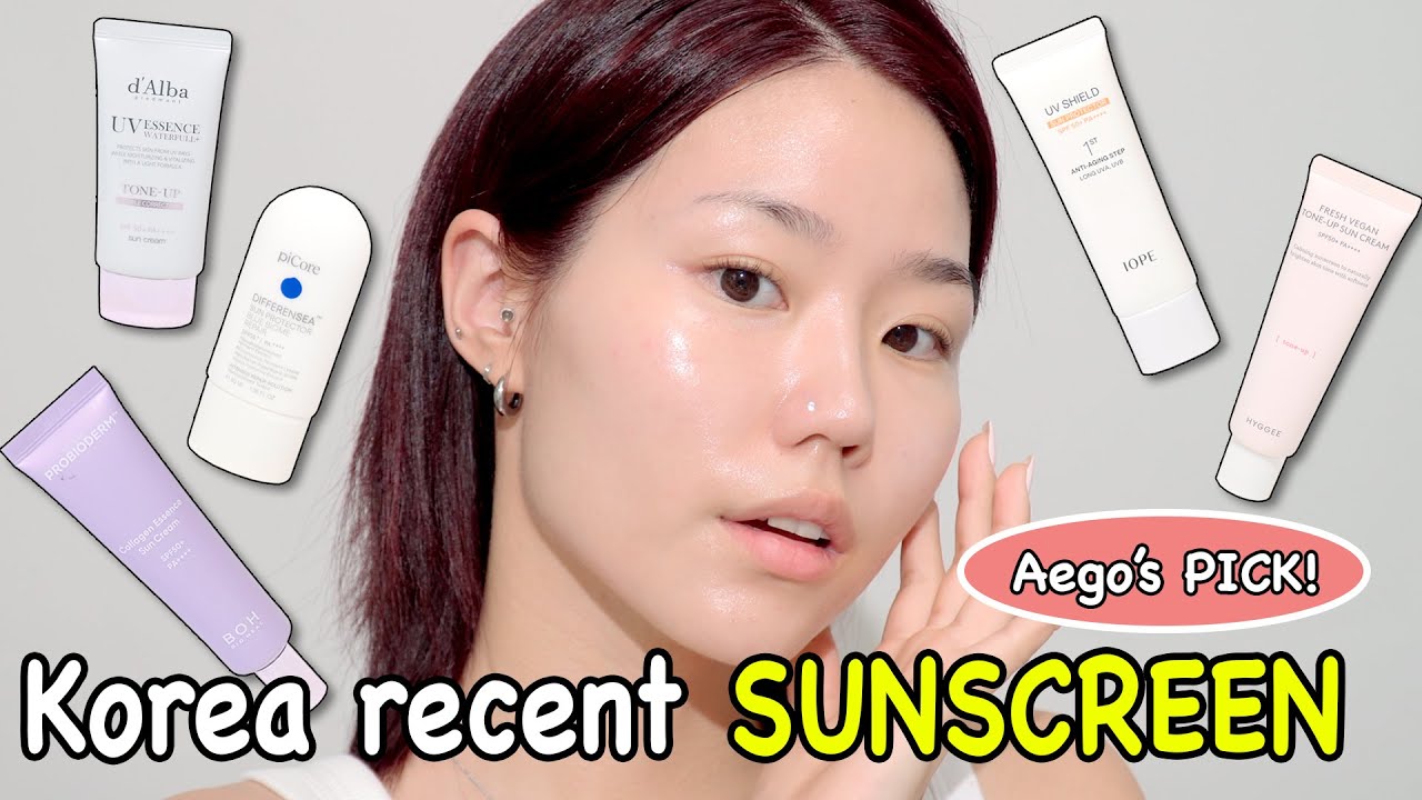 Korea recent AEGO PICK 🌞 Sun products | How to apply sunscreen? Hybrid, Chemical, Physical