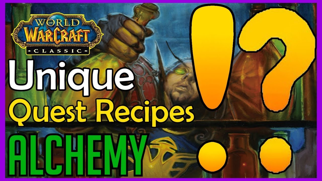 Classic Vanilla WoW Professions: Alchemy Unique and Quest Recipes | World of Warcraft