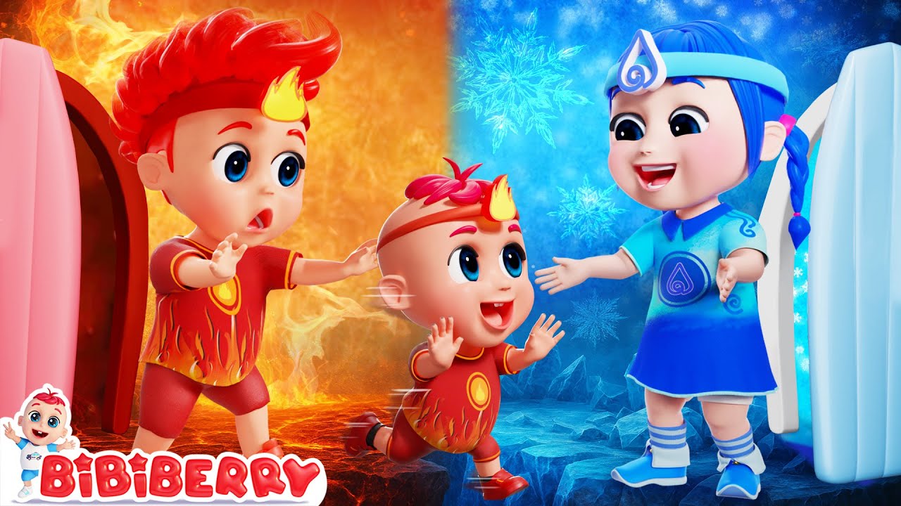 Why Fire Want To Be Ice Baby💙Hot vs Cold | Sharing is Caring | Kids Songs | Bibiberry Nursery Rhymes