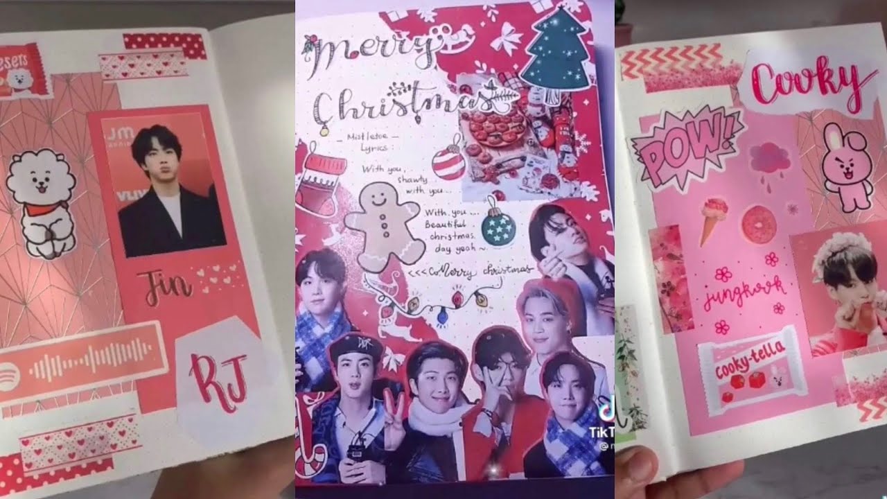 ASMR BTS JOURNAL AND SCRAPBOOK MAKING TIKTOK COMPILATION