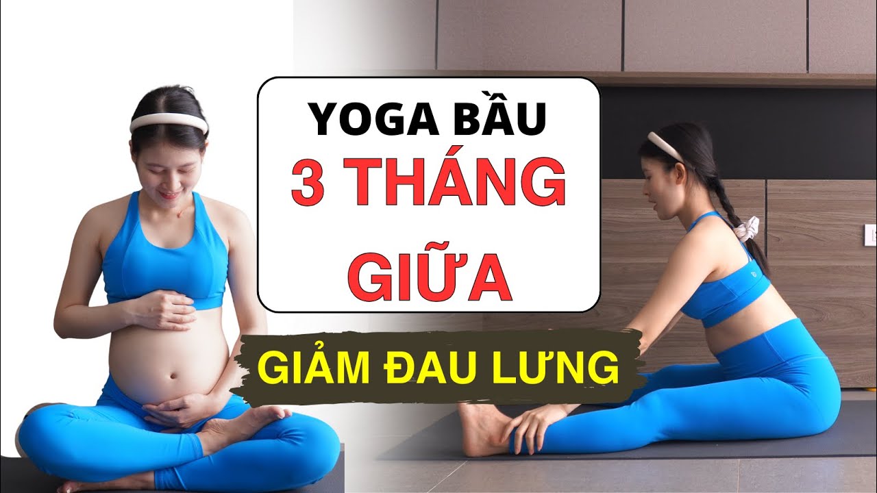 Yoga Bầu 3 Tháng Giữa - Bài 2 : GIẢM ĐAU LƯNG | Hà Lee Yoga