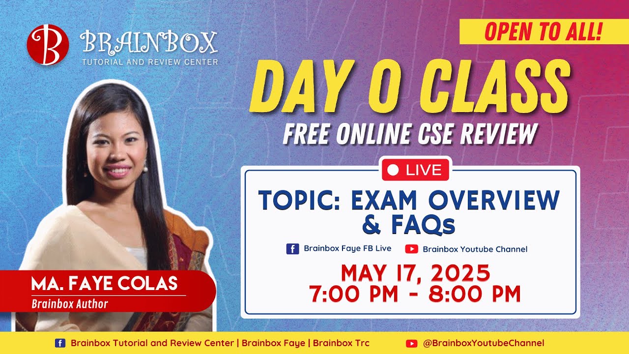Brainbox Online Civil Service Review | Day 0 - May 17, 2025