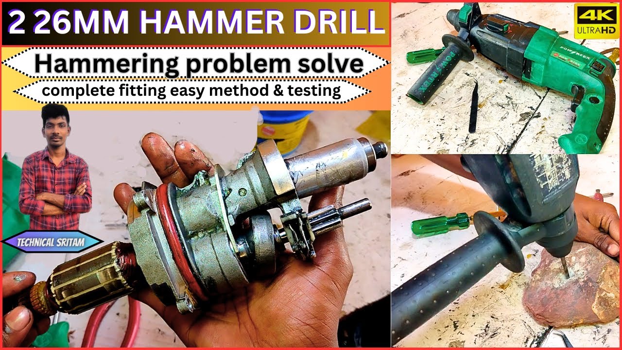 Hammer drill repair || 2 26mm hammer drill not hammering problem solve || #technicalsritam