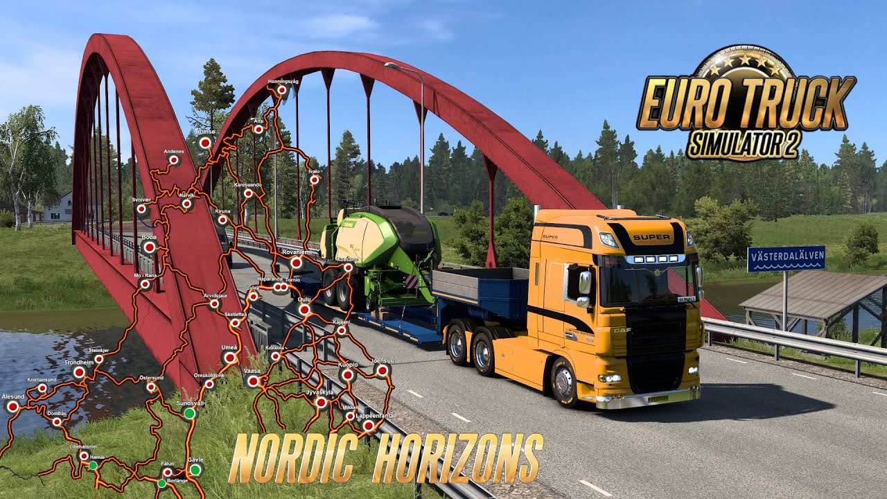 Euro Truck Simulator 2 Nordic Horizons DLC Gameplay City Borl&auml;nge Sweden #04