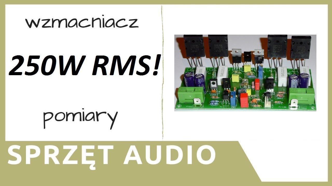 ZIZ - Wzmacniacz audio 250W RMS, kl. AB,   A-136 - zbuduj to sam