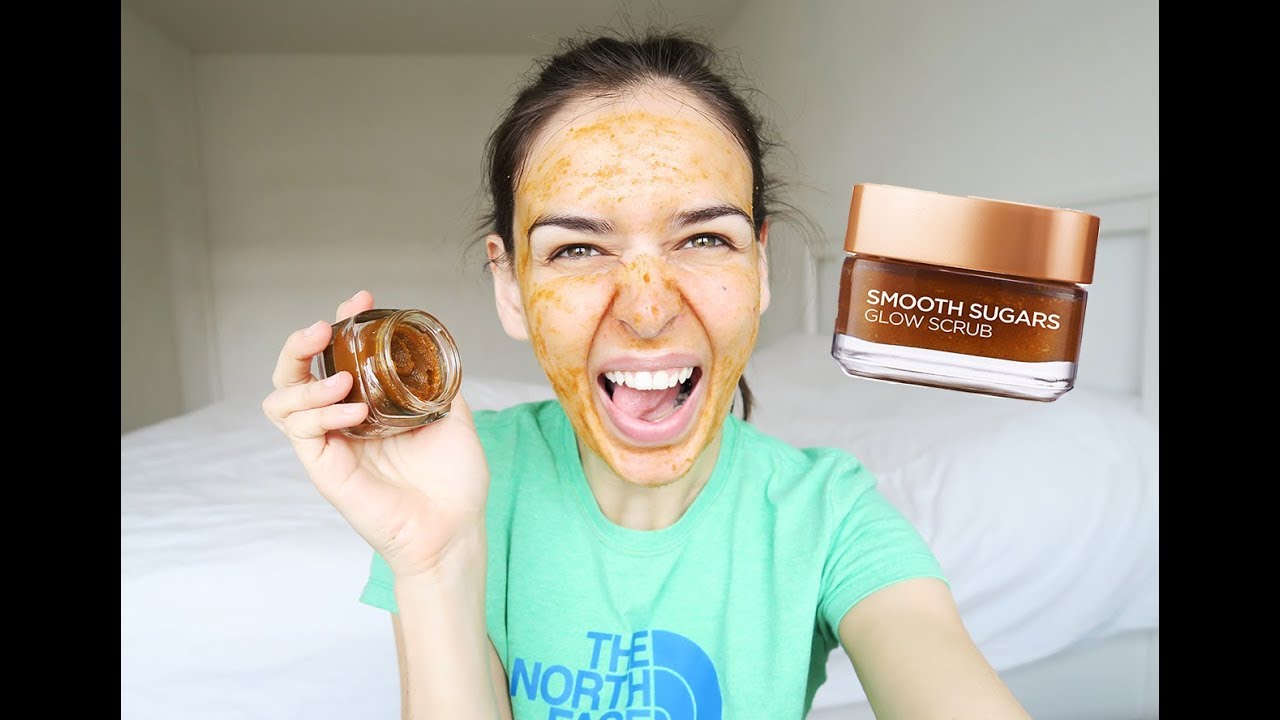 NEW L'Oreal Pure-Sugar Scrub Review + Demo | Smooth & Glow | Drugstore Skincare| Mariya Marinova