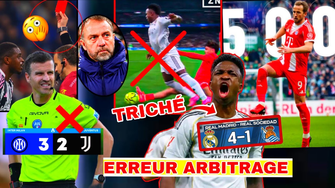 😳penalty polémique real Madrid, vinicius leader sans mbappe, inter avantage l'arbitre, marc guehi 