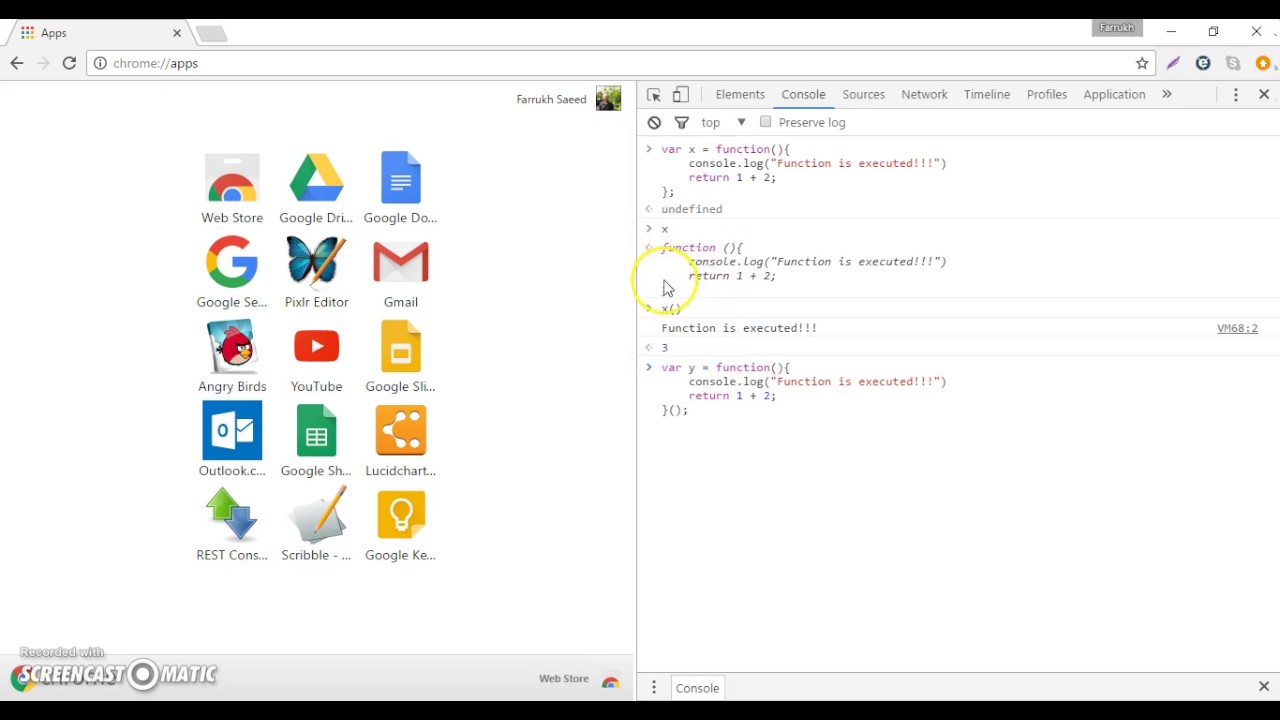 07. Javascript - How to define and execute function at the same time