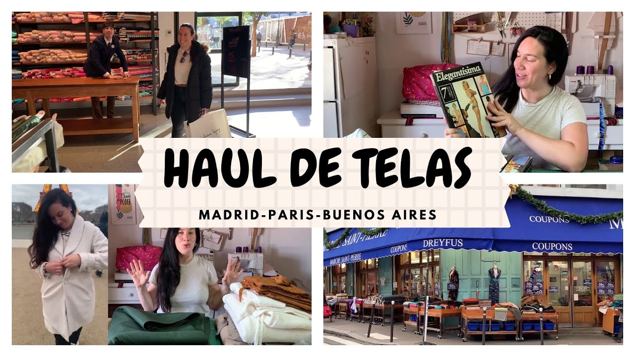 Recorriendo tiendas de telas en MADRID y PARIS, TODO lo que compré +  Proyectos de costura!