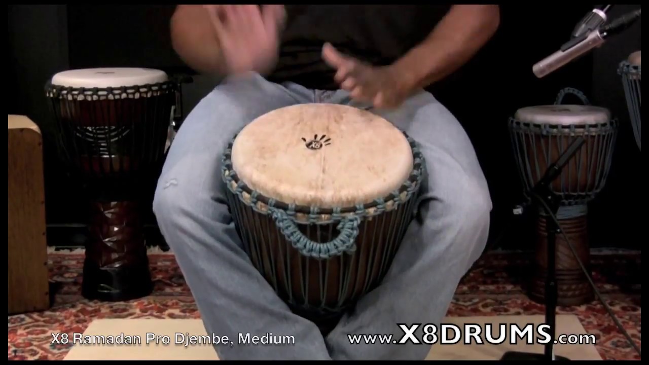 X8 Drums Ramadan Professional Djembe, 12