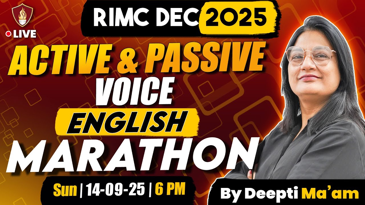 RIMC Coaching | English Grammar Marathon | Active Passive Voice