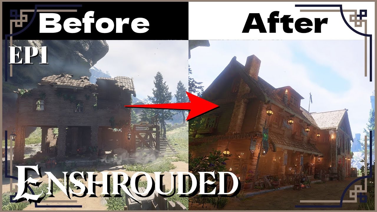 【Enshrouded 霧の王国】建築 Before & After エピソード1 Architecture Before & After EP1【エンシュラウデッド / エンシュラウド】Steam